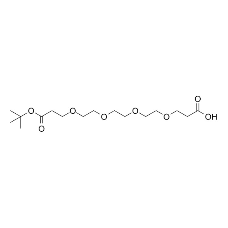 Acid-PEG4-t-butyl ester，Acid-PEG4-C2-Boc